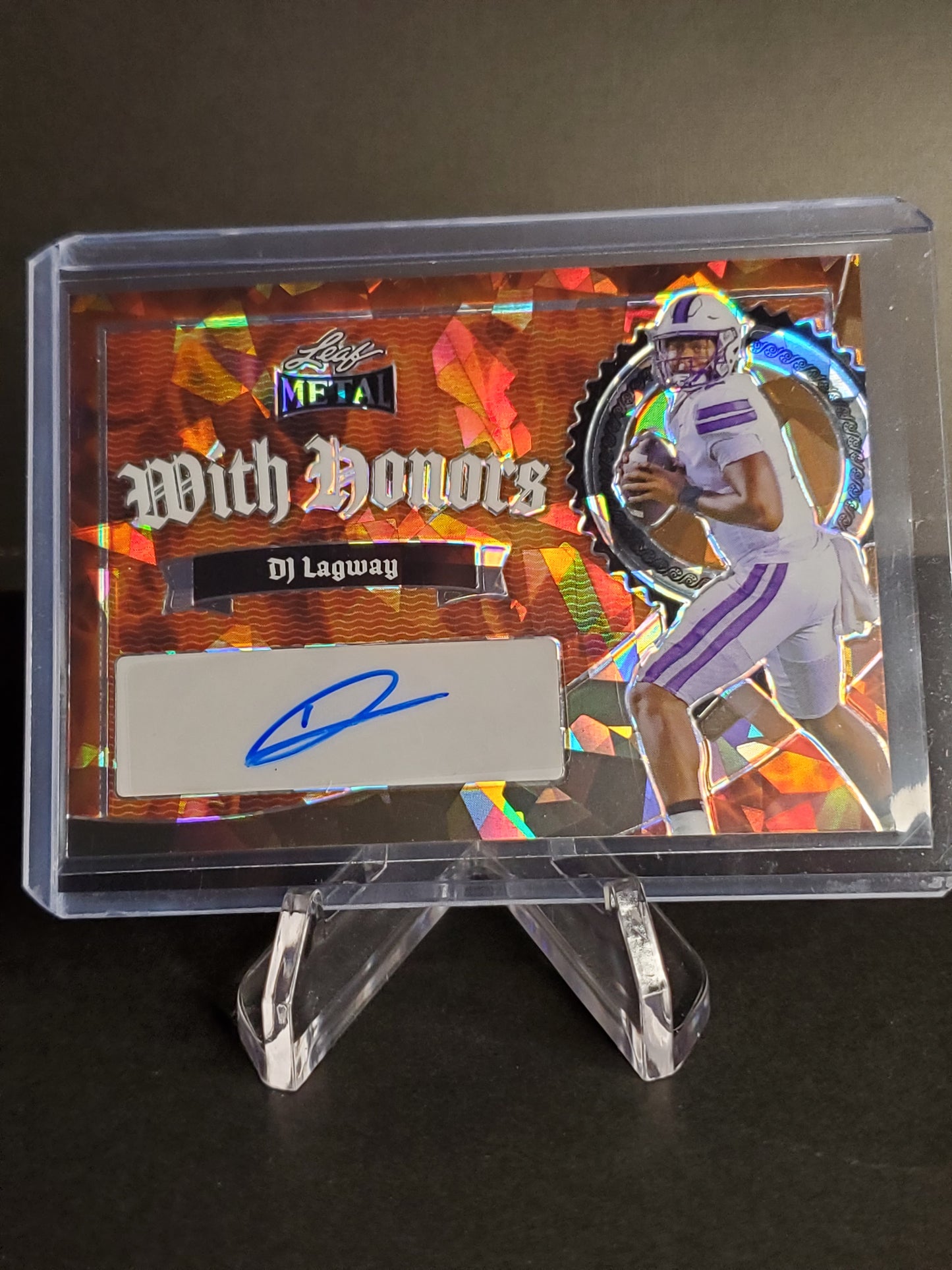 DJ Lagway 2024 Leaf Metal - With Honors - Crystal Fire AUTO 4/4 Florida Gators