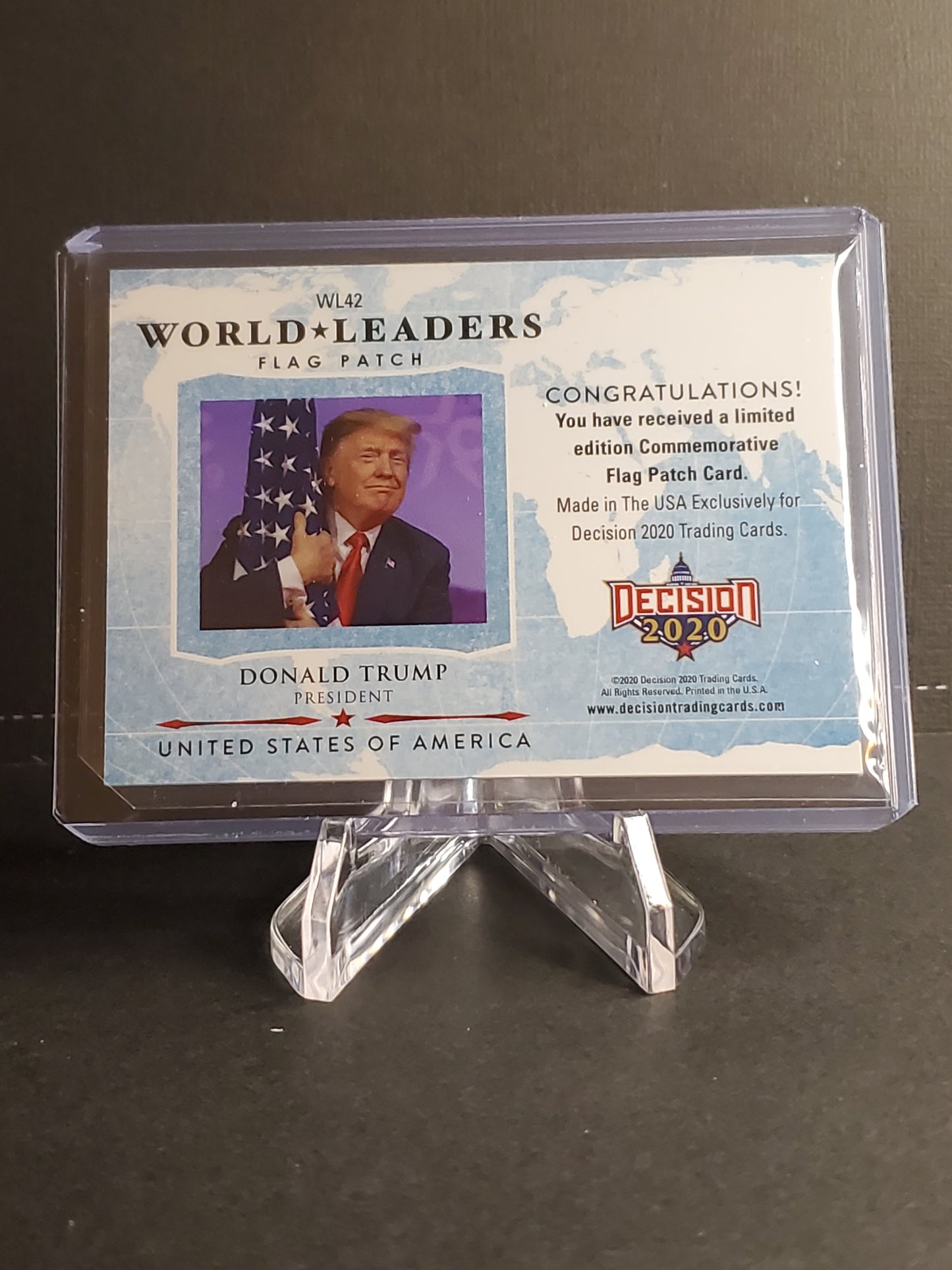Donald Trump 2020 Leaf Decision World Leaders Flag Patch #WL42