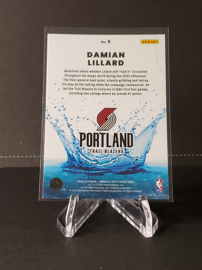 Damien Lillard 2022-2023 Donruss Optic Splash #6