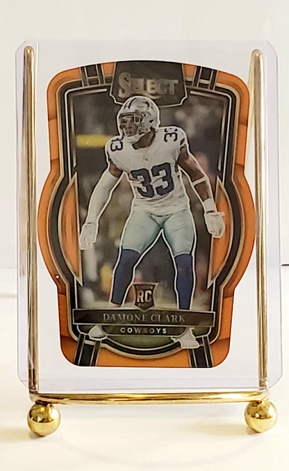 Damone Clark 2022 Panini Select RC Die-Cut Orange Club Prizm #'d 175/199