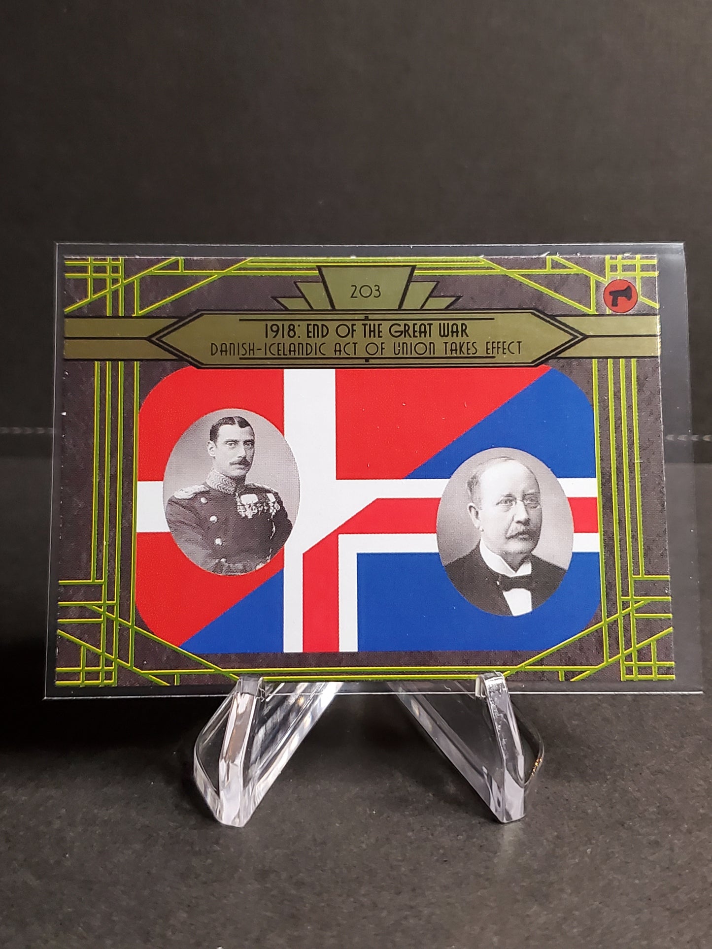 The Danish-Icelandic Act of Union 2023 Historic Autographs 1918: End of the Great War Foil /6 #203