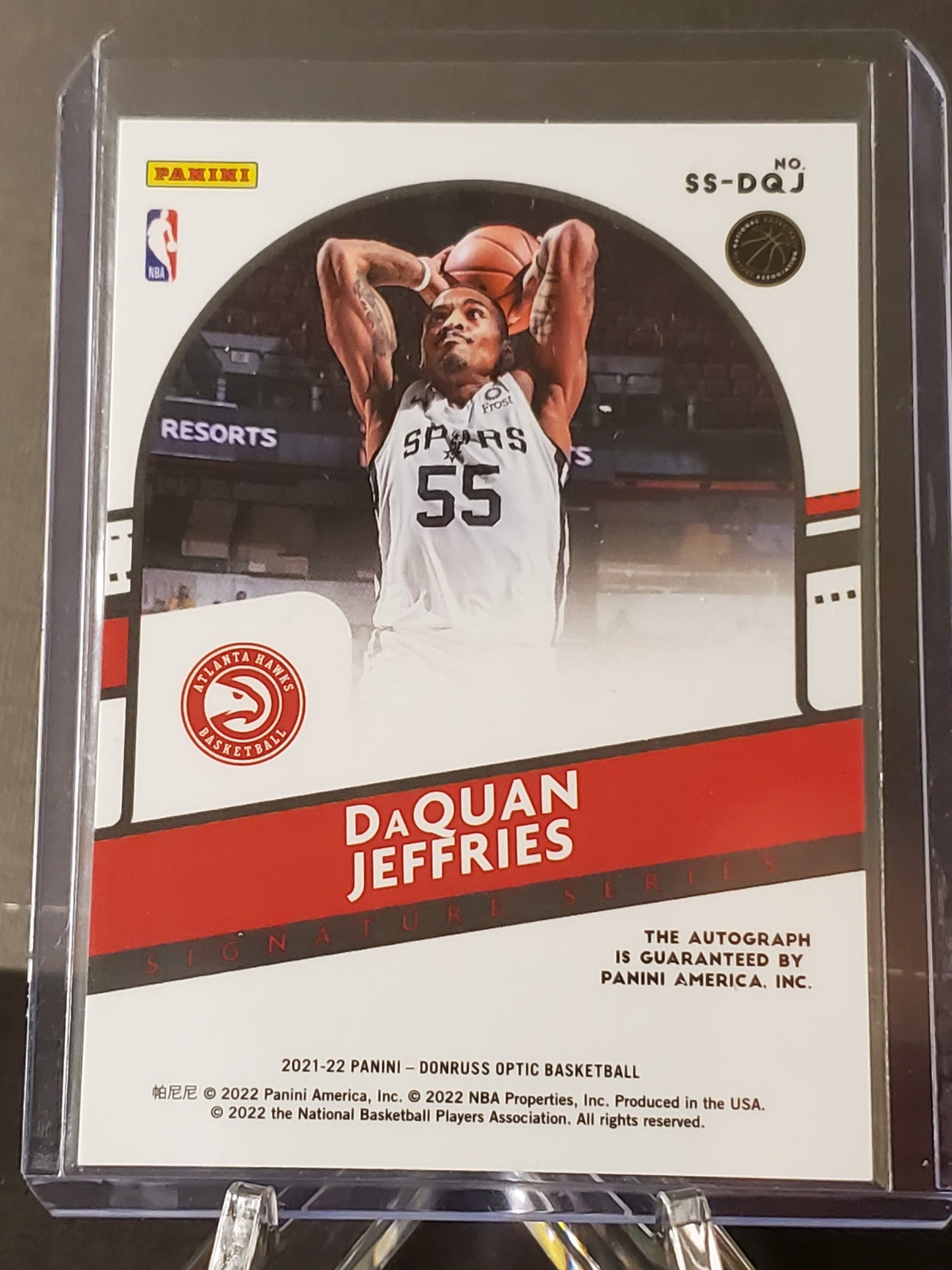 DaQuan Jeffries 2021 Panini Donruss Optic AUTO #SS-DQJ