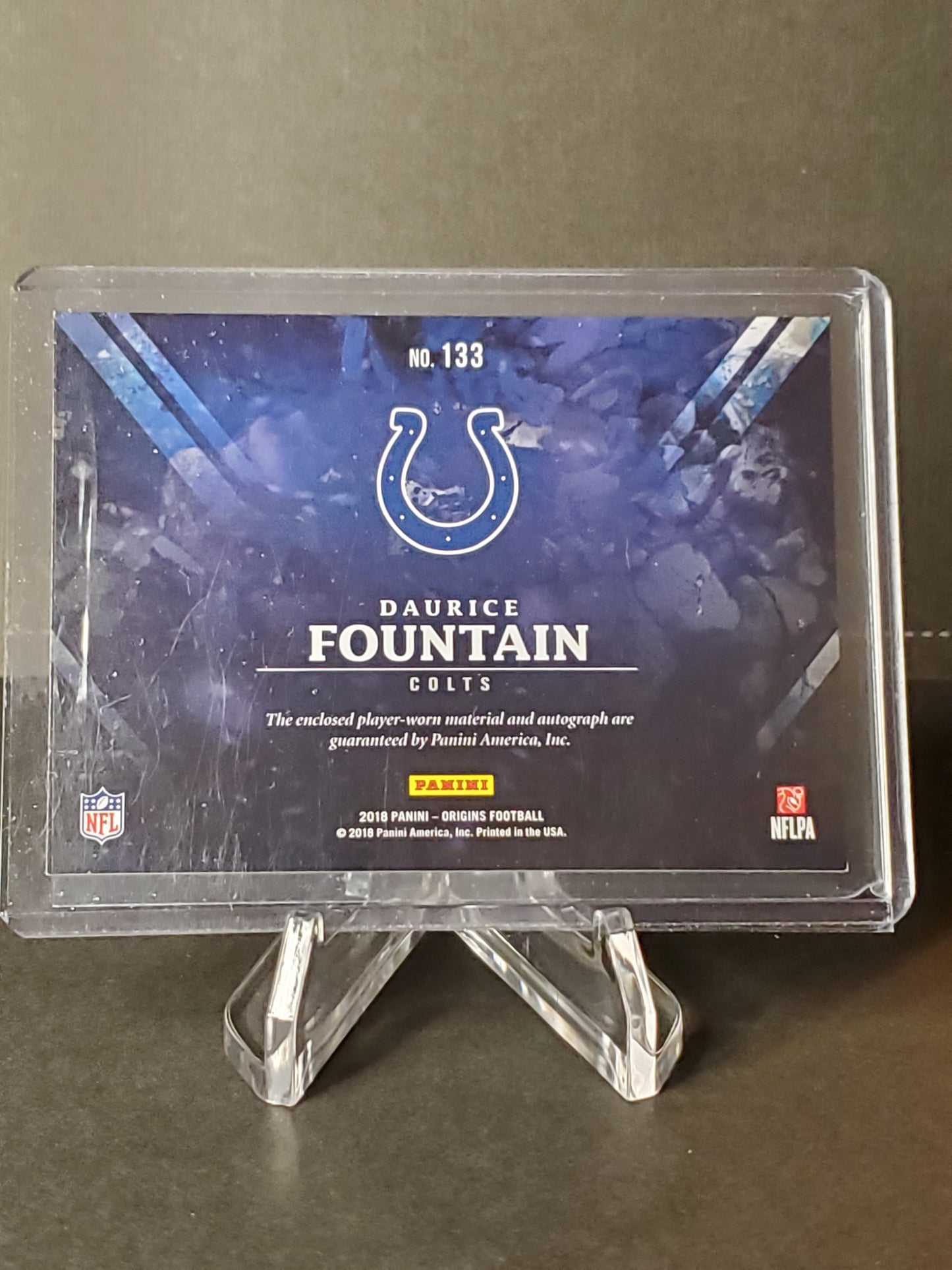 Daurice Fountain 2018 Panini Origins Football Patch AUTO RC - RPA #133