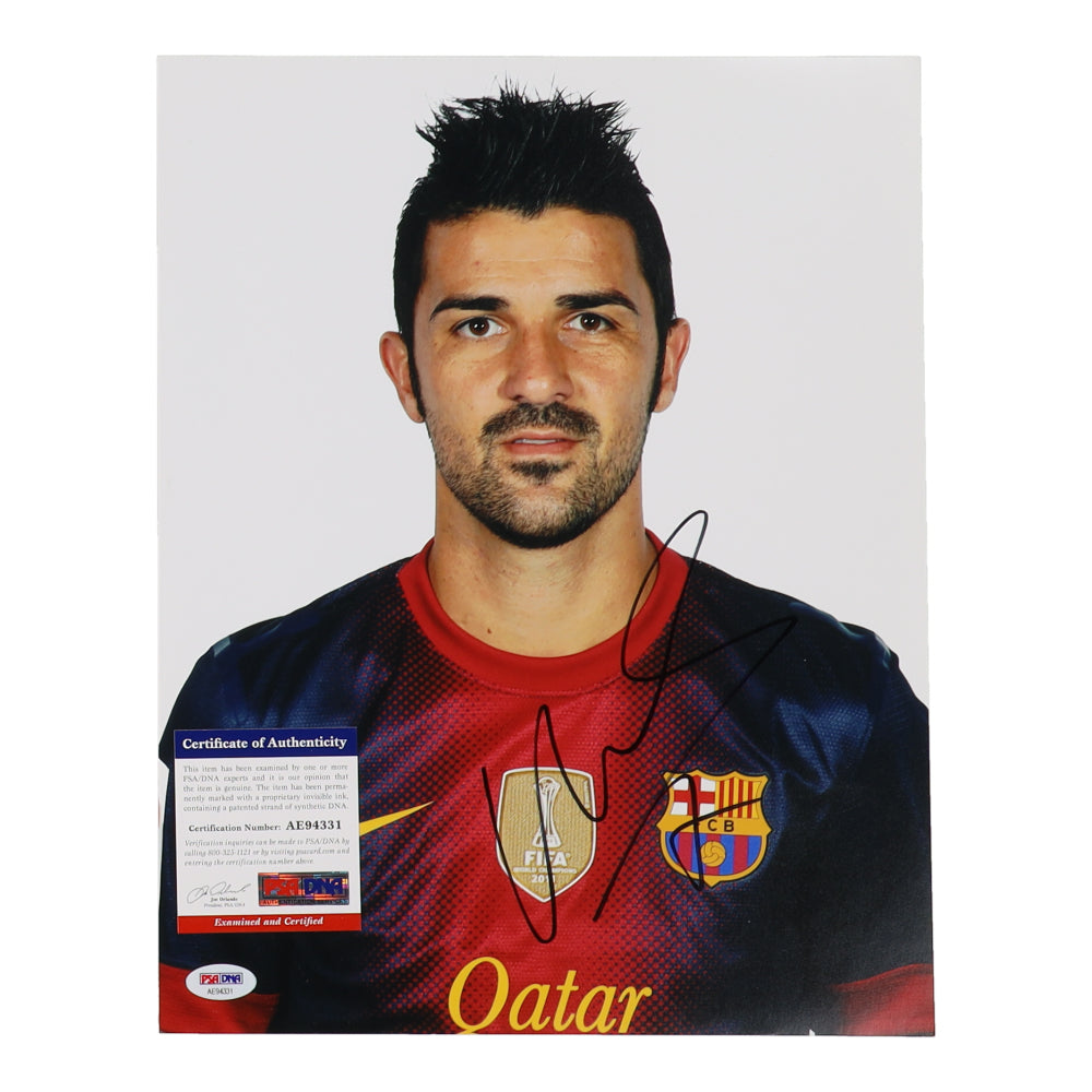 David Villa Signed FC Barcelona 11x14 Photo (PSA)