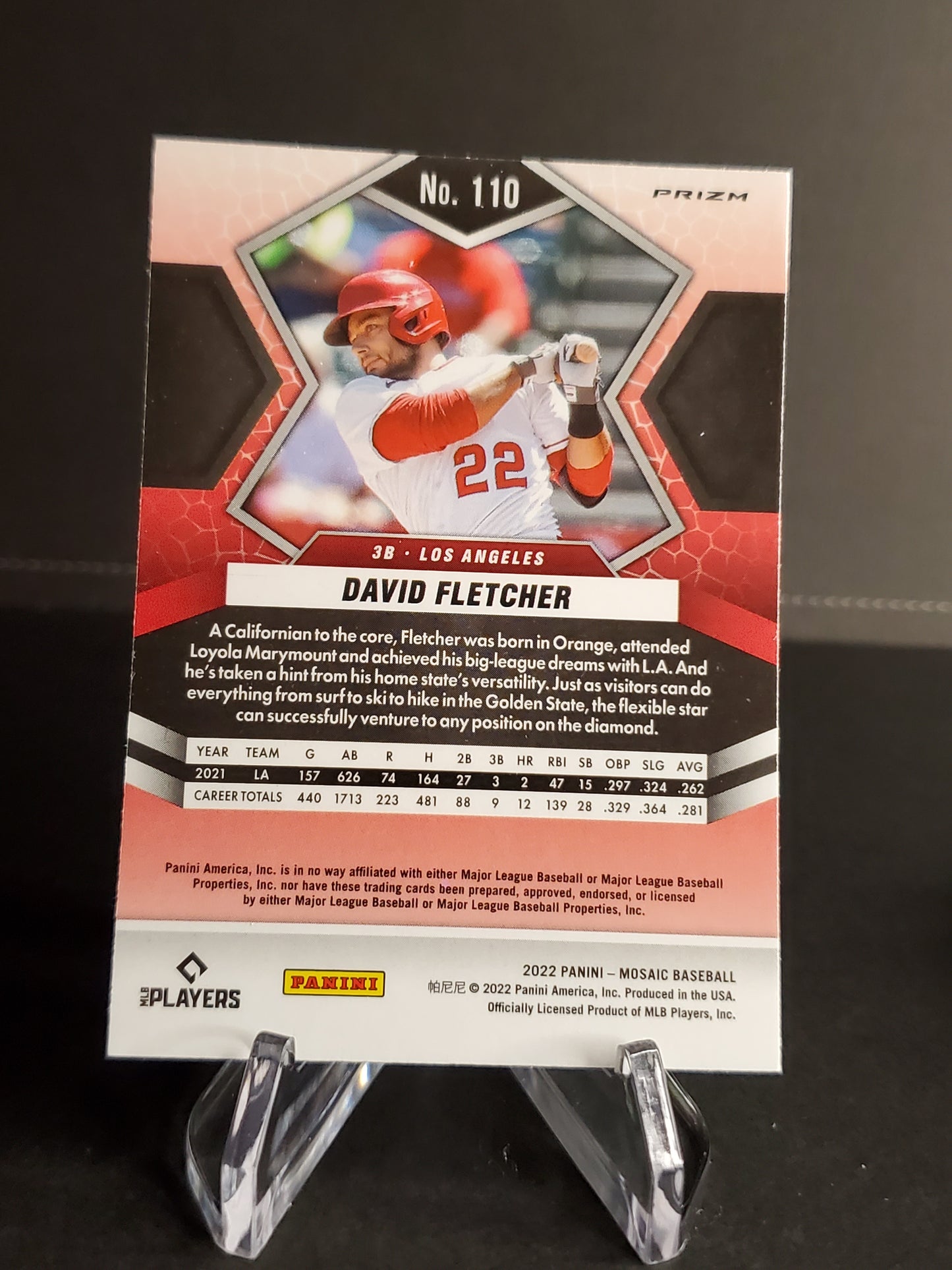 David Fletcher 2022 Panini Mosaic Prizm #110