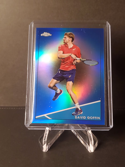 David Goffin 2021 Topps Chrome Tennis Blue Refractor #26 : /99