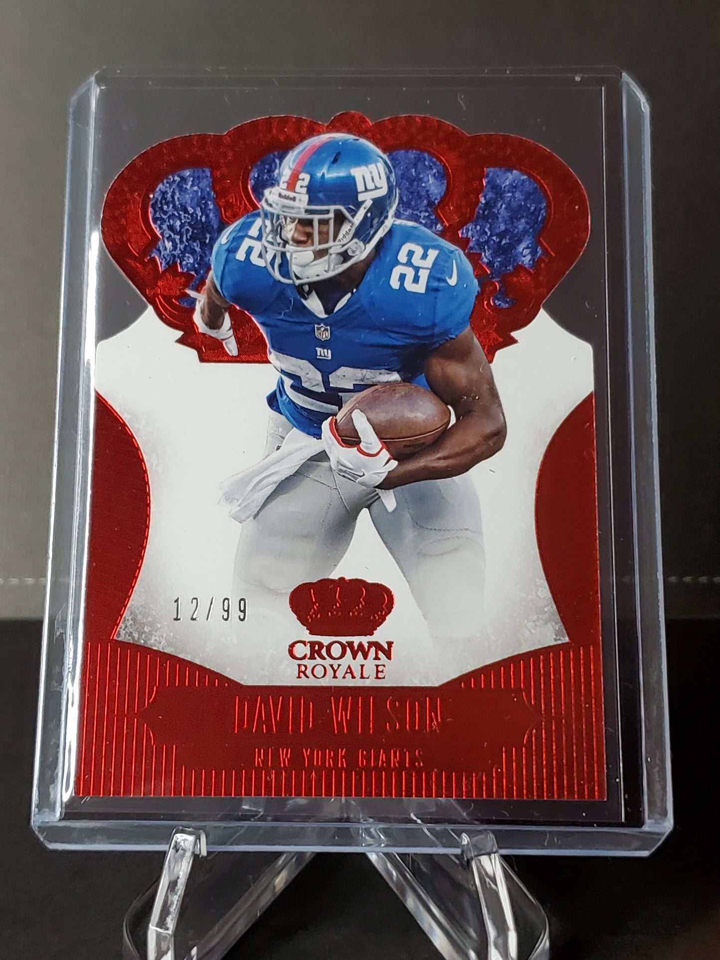 David Wilson 2013 Panini Crown Royale Football RED Die-Cut #30: /99