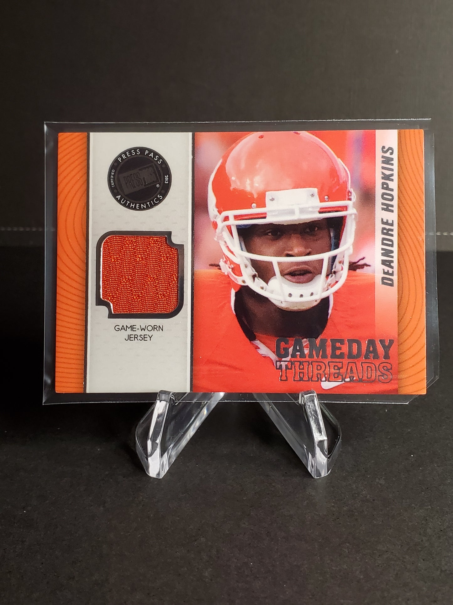 DeAndre Hopkins 2013 Press Pass Showcase Gameday Threads Game Worn Patch #GT-DH