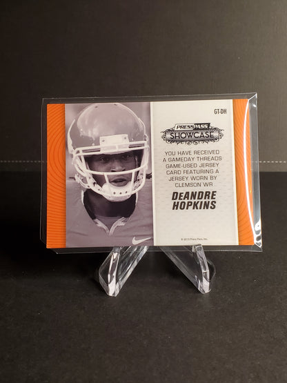 DeAndre Hopkins 2013 Press Pass Showcase Gameday Threads Game Worn Patch #GT-DH