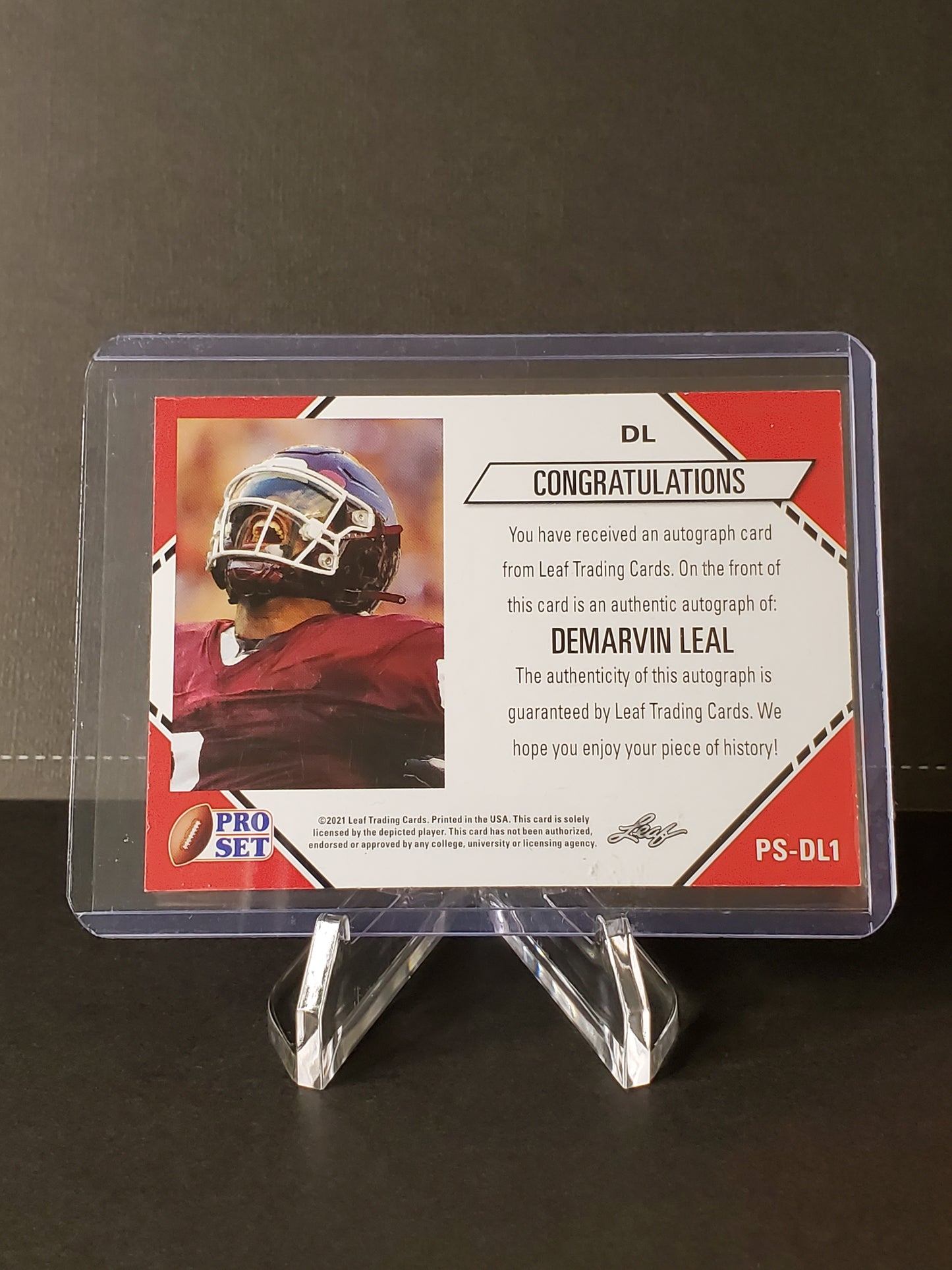 DeMarvin Leal 2021 Leaf Pro Set AUTO RC #PS-DL1