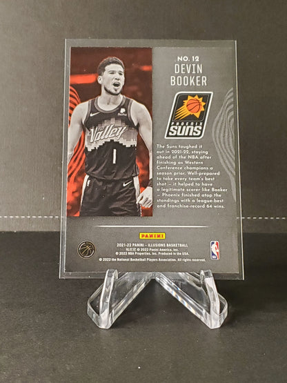 Devin Booker 2021-2022 Panini Illusions Tough SSP Cracked Ice #12