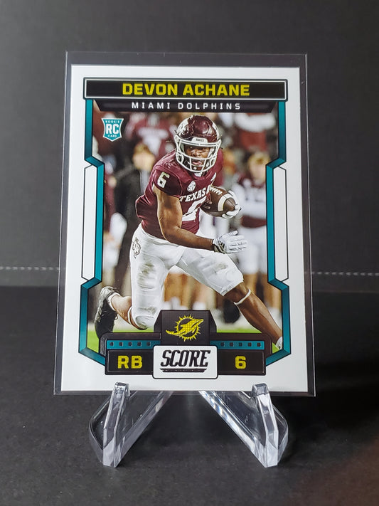 DeVon Achane 2023 Panini Score Football RC #317