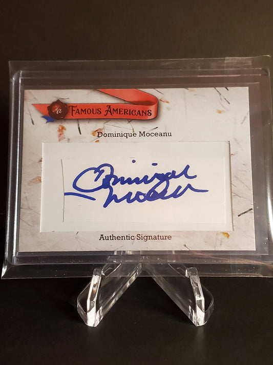 Dominique Moceaunu 2021 Historic Famous Americans Cut Autograph