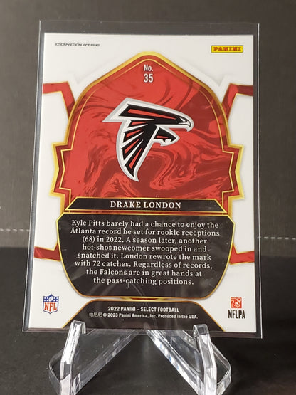 Drake London 2022 Panini Select RC Silver Concourse #35