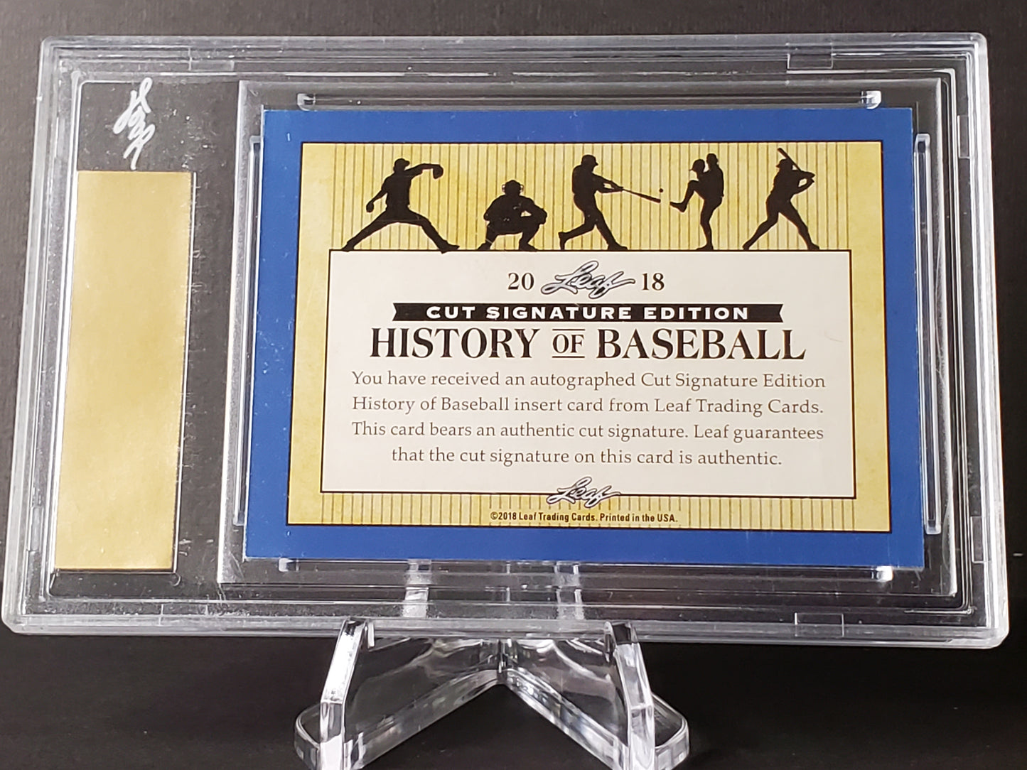 Earl Averill 2018 Leaf History of Baseball Cut AUTO #'d 21/44