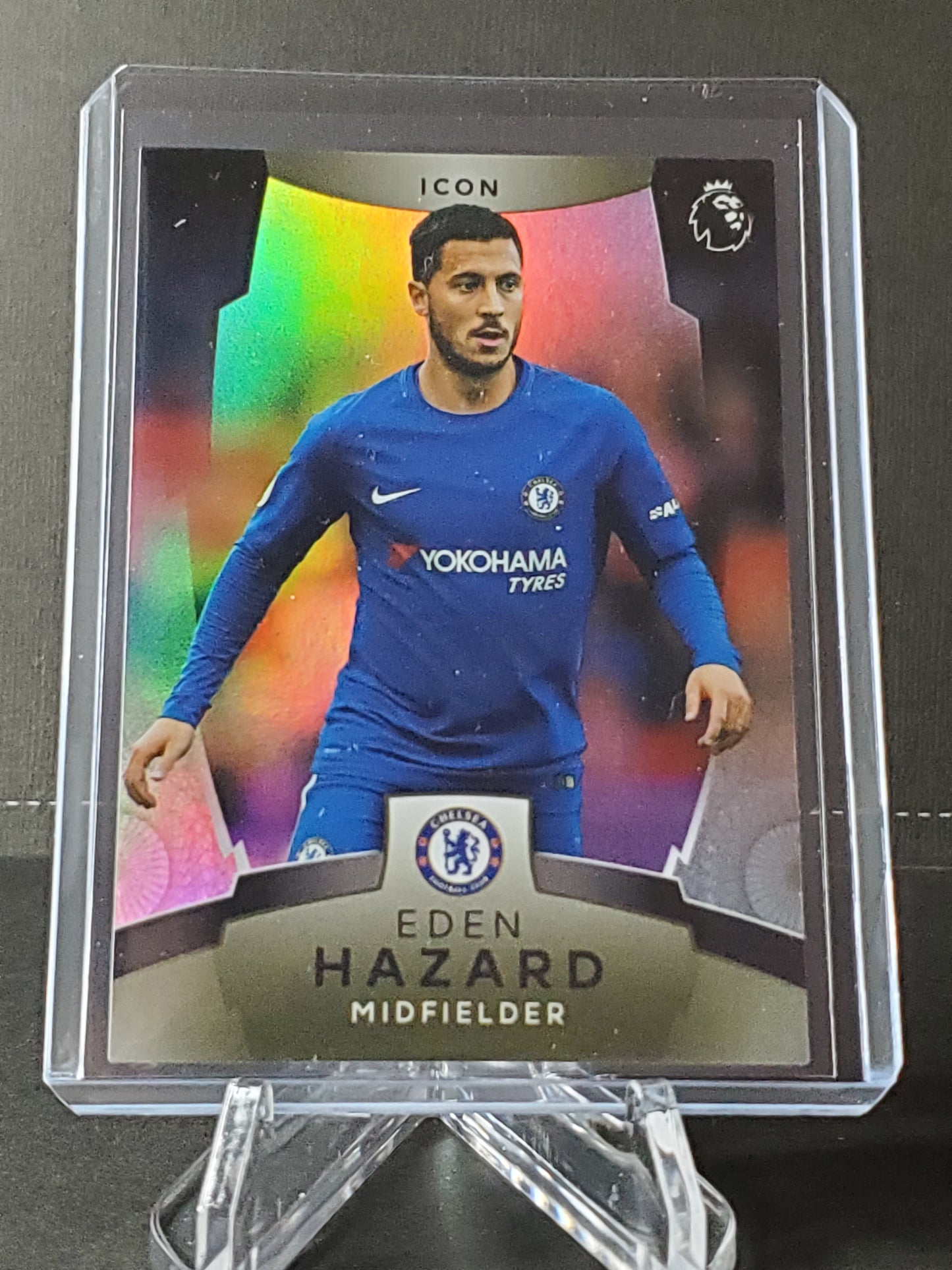 Eden Hazard 2016 Topps Premier League Platinum Icons Parallel #165