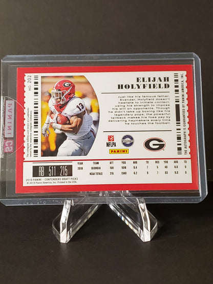 Elijah Holyfield 2019 Panini Contenders Draft Picks AUTO RC #/23 - #202