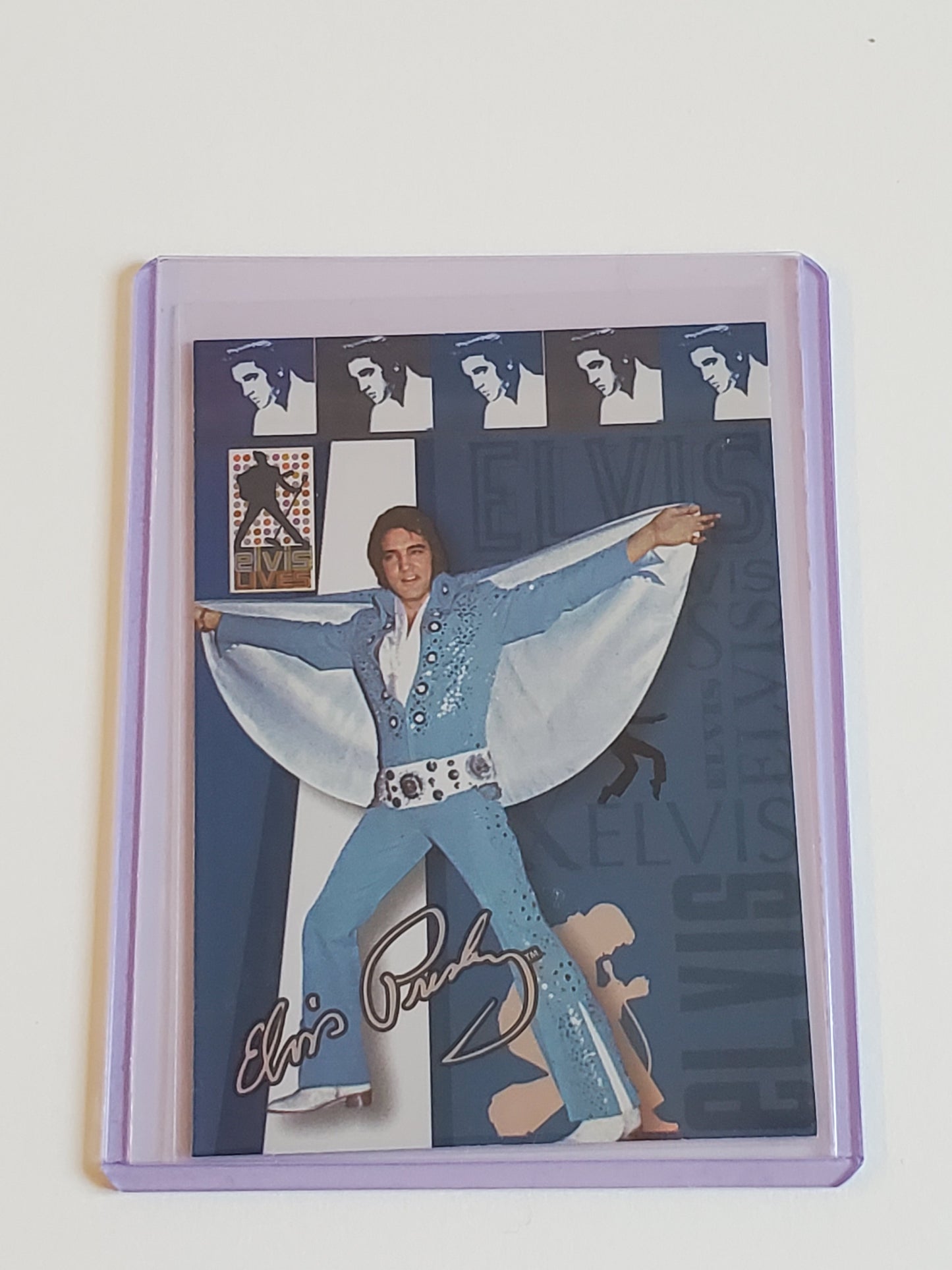 Elvis Presley 2006 Press Pass Elvis Lives Fashions Foil Bill Belew Blue Jumpsuit 6/12