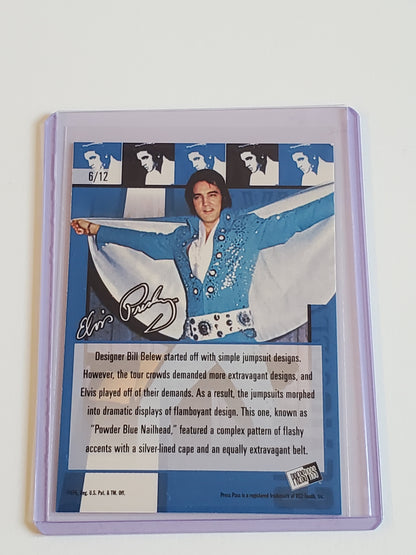 Elvis Presley 2006 Press Pass Elvis Lives Fashions Foil Bill Belew Blue Jumpsuit 6/12