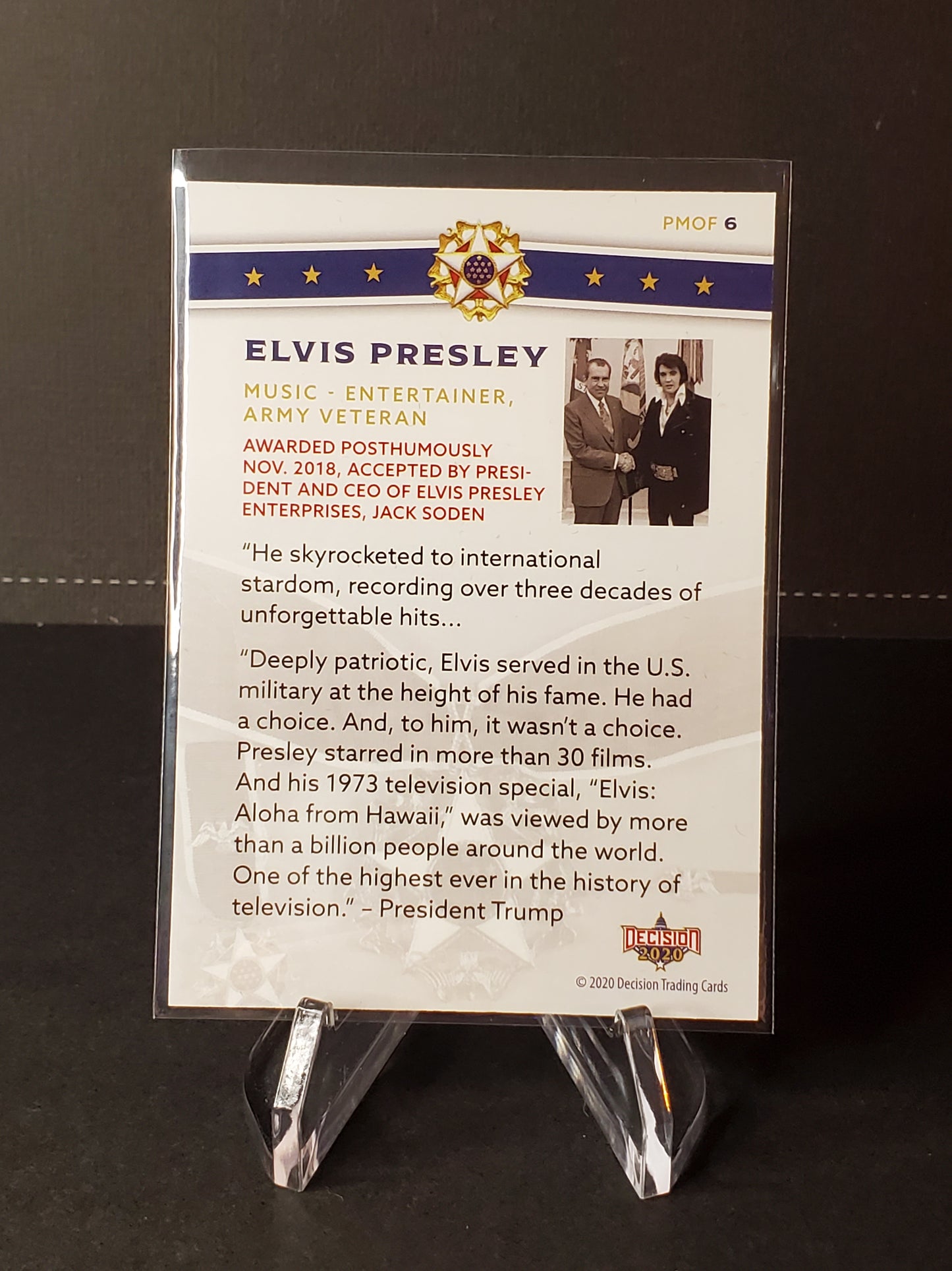 Elvis Presley 2020 Leaf Decision Presidential Medal of Freedom #PMOF6