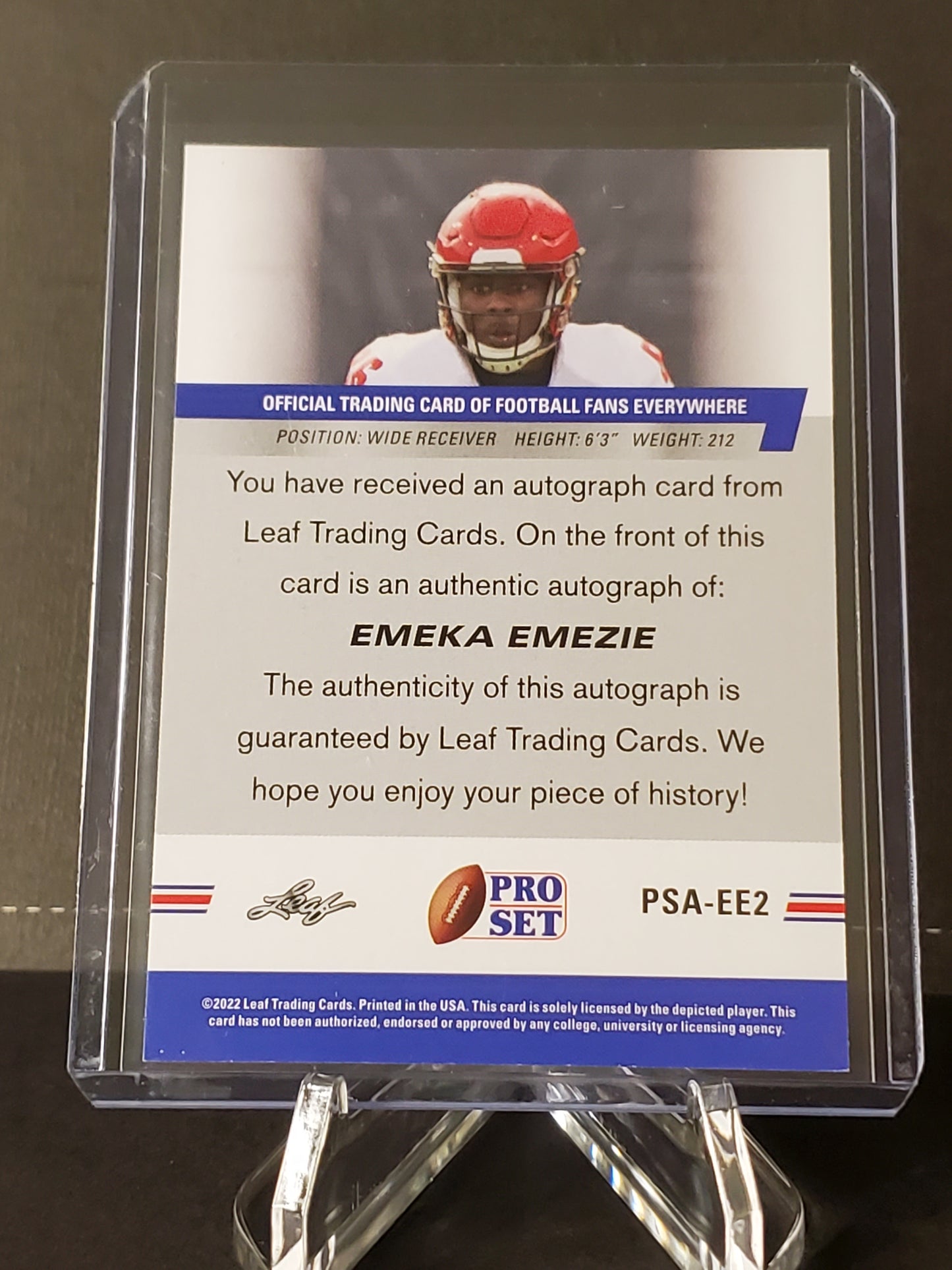 Emeka Emezie 2022 Leaf Pro Set AUTO XRC #PSA-EE2