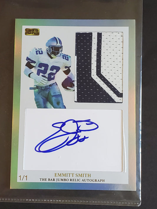 Emmitt Smith 2023 Superbreak The Bar Jumbo 5x7 Authentic AUTO PATCH 1/1 !!