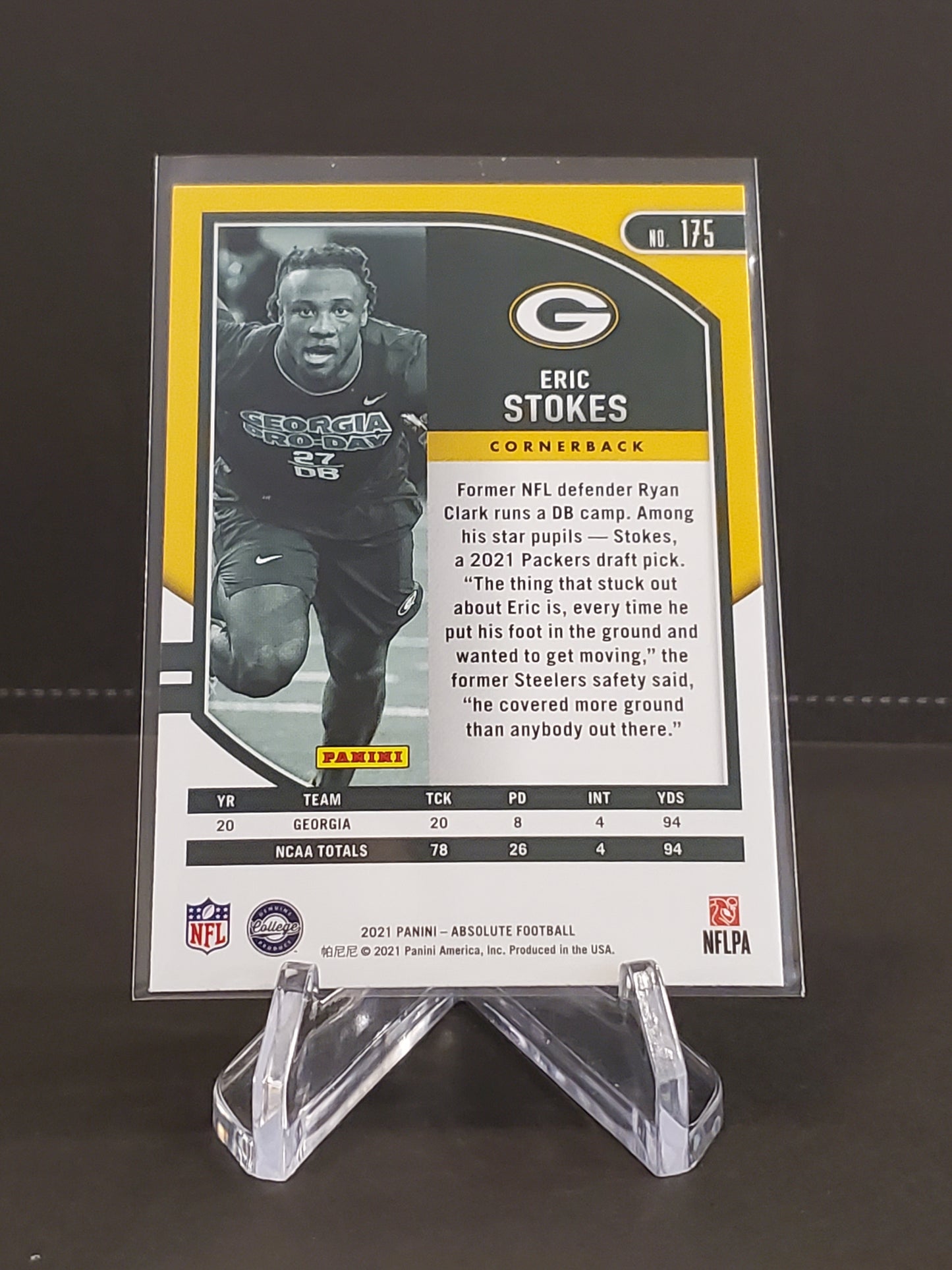 Eric Stokes 2021 Panini Absolute RC #175