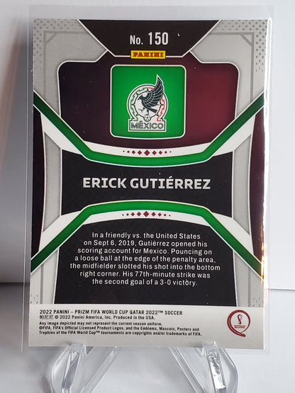 Erick Gutierrez 2022 Panini Prizm World Cup Qatar RC #150