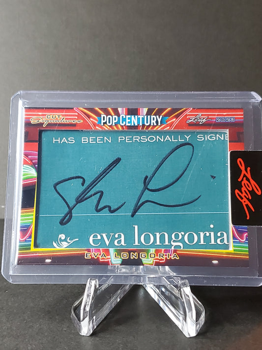 Eva Longoria 2023 Leaf Pop Century Cut Signatures #CS-EL2