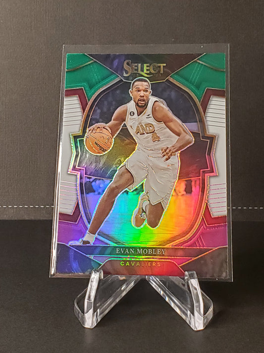 Evan Mobley 2022-2023  Panini Select Basketball White/Purple/Green Concourse Prizm #44