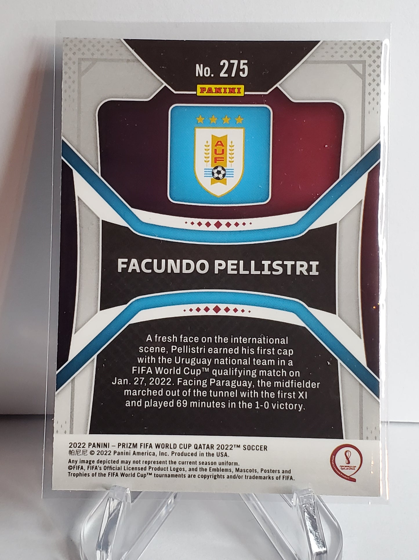 Facundo Pellistri 2022 Panini Prizm World Cup Qatar RC #275