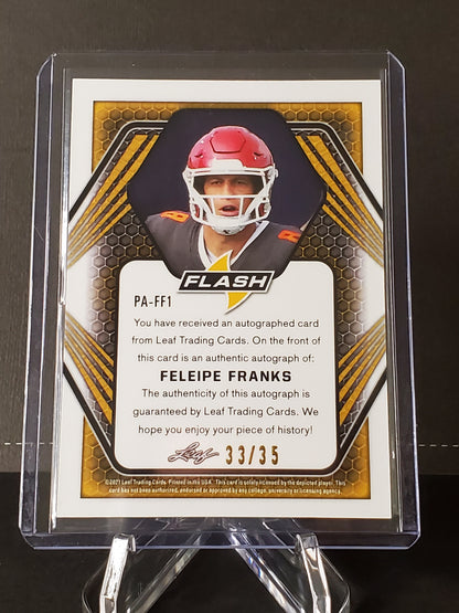 Feleipe Franks 2021 Leaf Flash AUTO #'d /35 - #PA-FF1