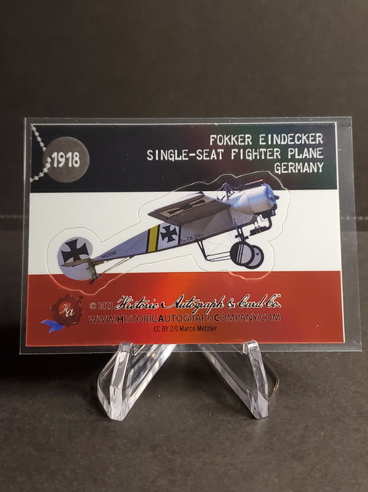 Fokker Eindecker Sticker 2023 Historic Autographs 1918: End of the Great War