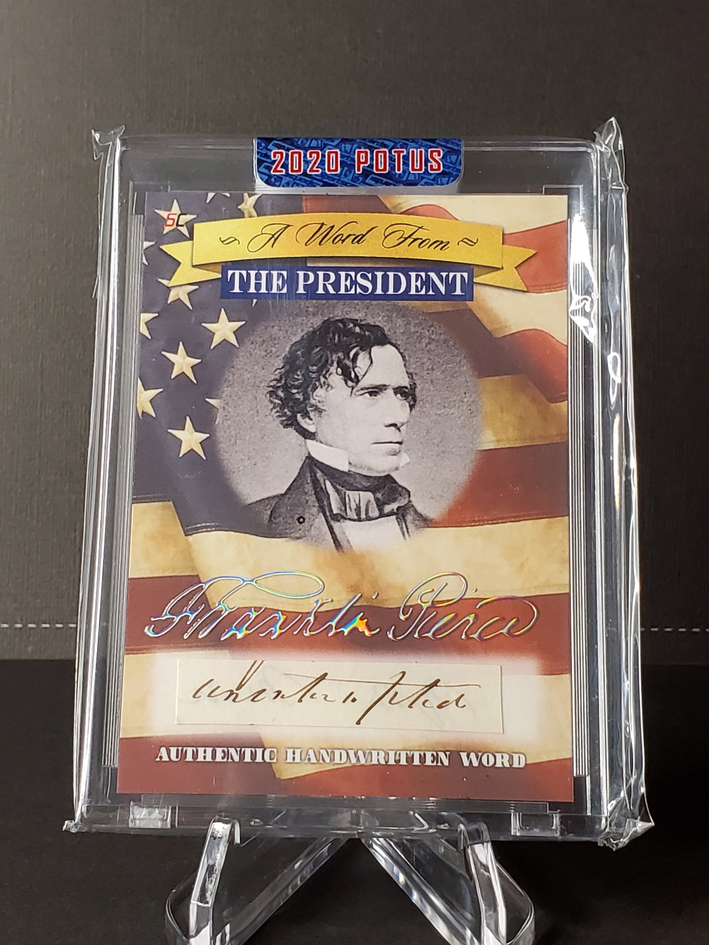 Franklin Pierce 2020 A Word From POTUS Authentic Handwritten Word #AWF-FP