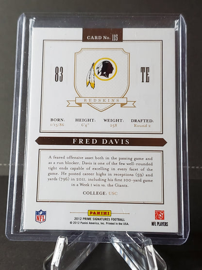 Fred Davis 2012 Panini Signatures Football #115: /499