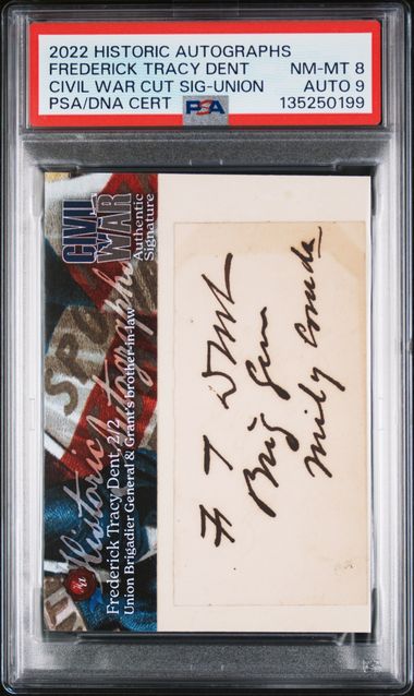 2022 Historic Autographs Civil War Frederick T. Dent Cut AUTO - Ulysses Grant's Bro-in-Law