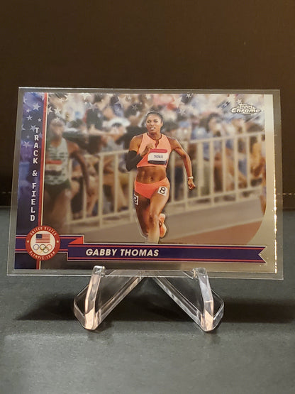 Gabby Thomas 2024 Topps Chrome US Olympic and Paraolympic Hopefuls #141