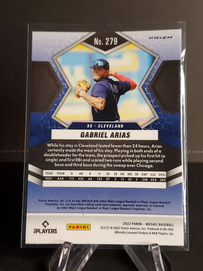 Gabriel Arias 2022 Panini Mosaic Baseball Green RC Prizm #279