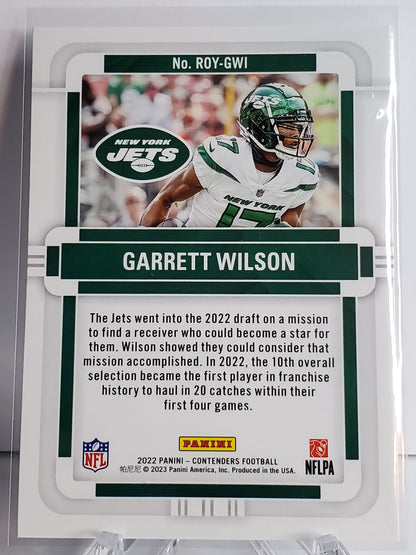 Garrett WIlson Panini 2022 Contenders Rookie Ticket #ROY-GWI