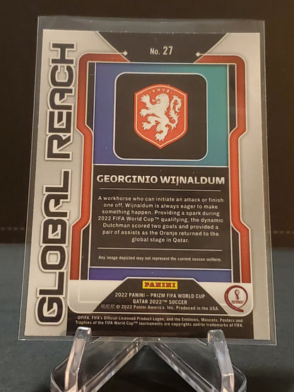 Georginio Wijnaldum 2022 Panini Prizm World Cup Qatar Global Reach RC #27