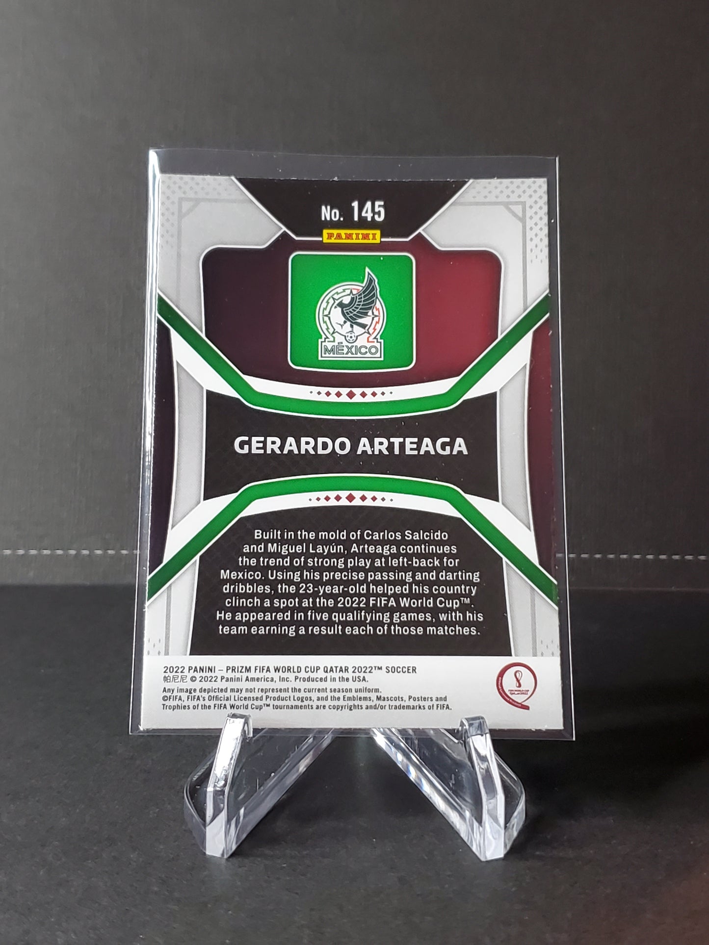 Gerardo Arteaga 2022 Panini Prizm World Cup Qatar RC #145