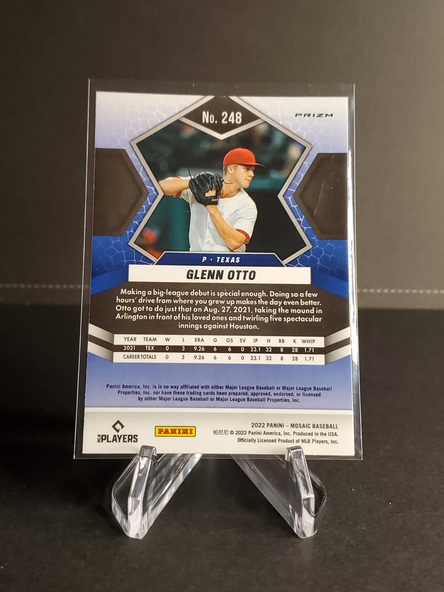 Glenn Otto 2022 Panini Mosaic Orange Prizm RC #248