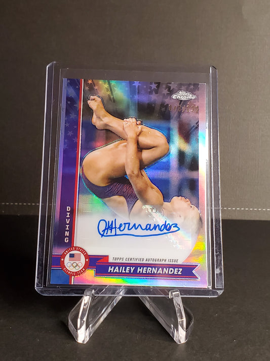 Hailey Hernandez 2024 Topps Chrome US Olympic and Paraolympic Hopefuls AUTO /132 #AU-HH