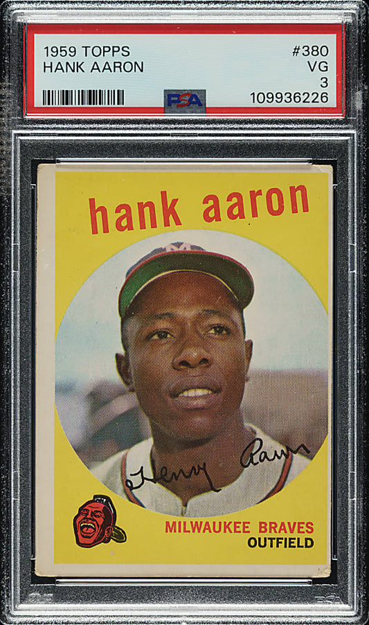 1959 Topps - Hank Aaron - #380 PSA 3 | Very Nice!