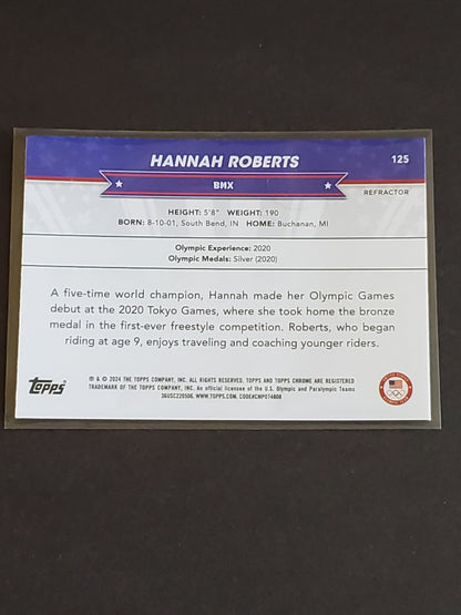 Hannah Roberts 2024 Topps Chrome US Olympic and Paraolympic Hopefuls Refractor #125