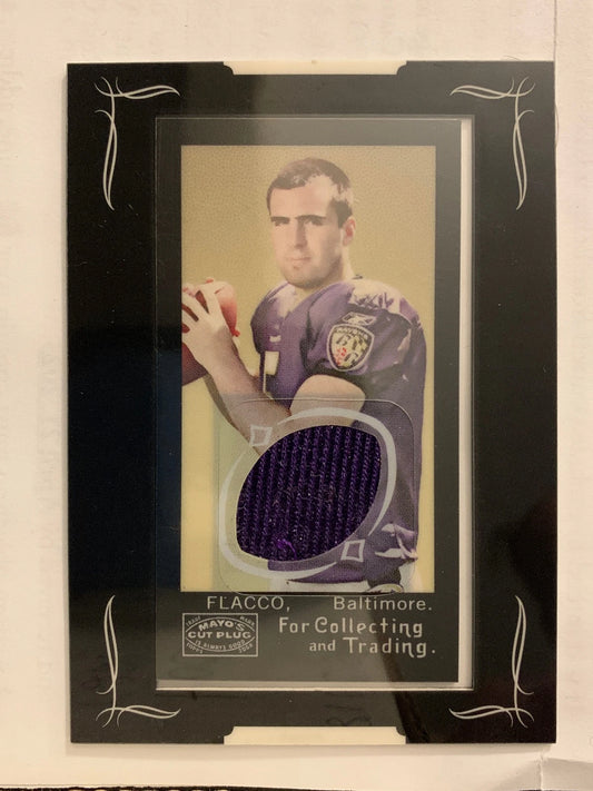 JOE FLACCO 2008 Topps Mayo Player Worn Jersey Relic Ravens Rookie Year R-JF