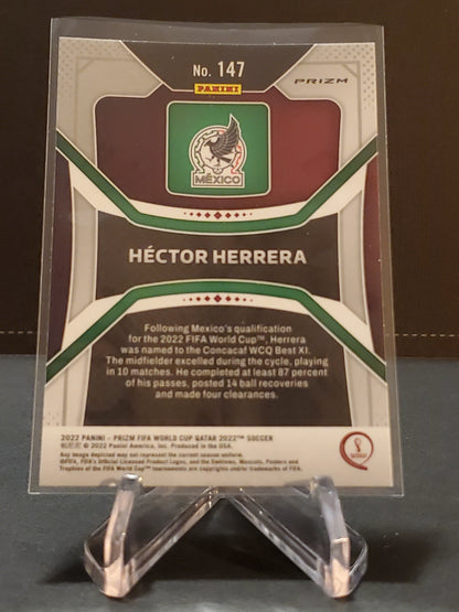 Hector Herrera 2022 Panini Prizm World Cup Qatar Green Prizm RC #147