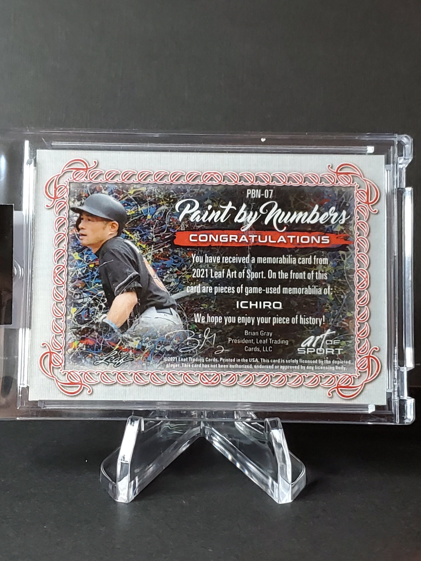 Ichiro: 2021 Leaf Art of Sport: Triple Threads #PBN-07:  /30