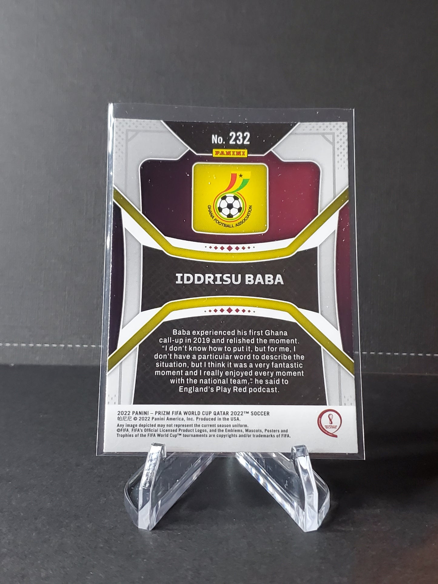 Iddrisu Baba 2022 Panini Prizm World Cup Qatar RC #232