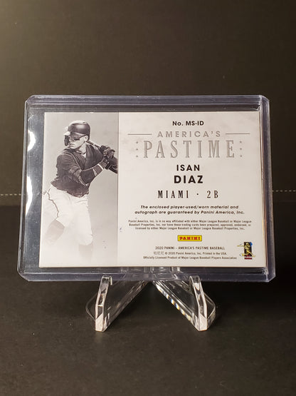 Isan Diaz 2020 Panini America's Pastime Patch AUTO /99 #MS-ID